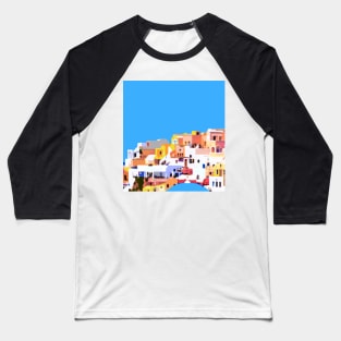 Oia Santorini Baseball T-Shirt